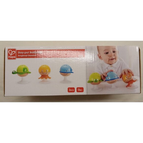 Hape Toys Stay-Put Rattle Set – Baby Sea Animal Rattles with Suction Cups - Picture 3 of 12